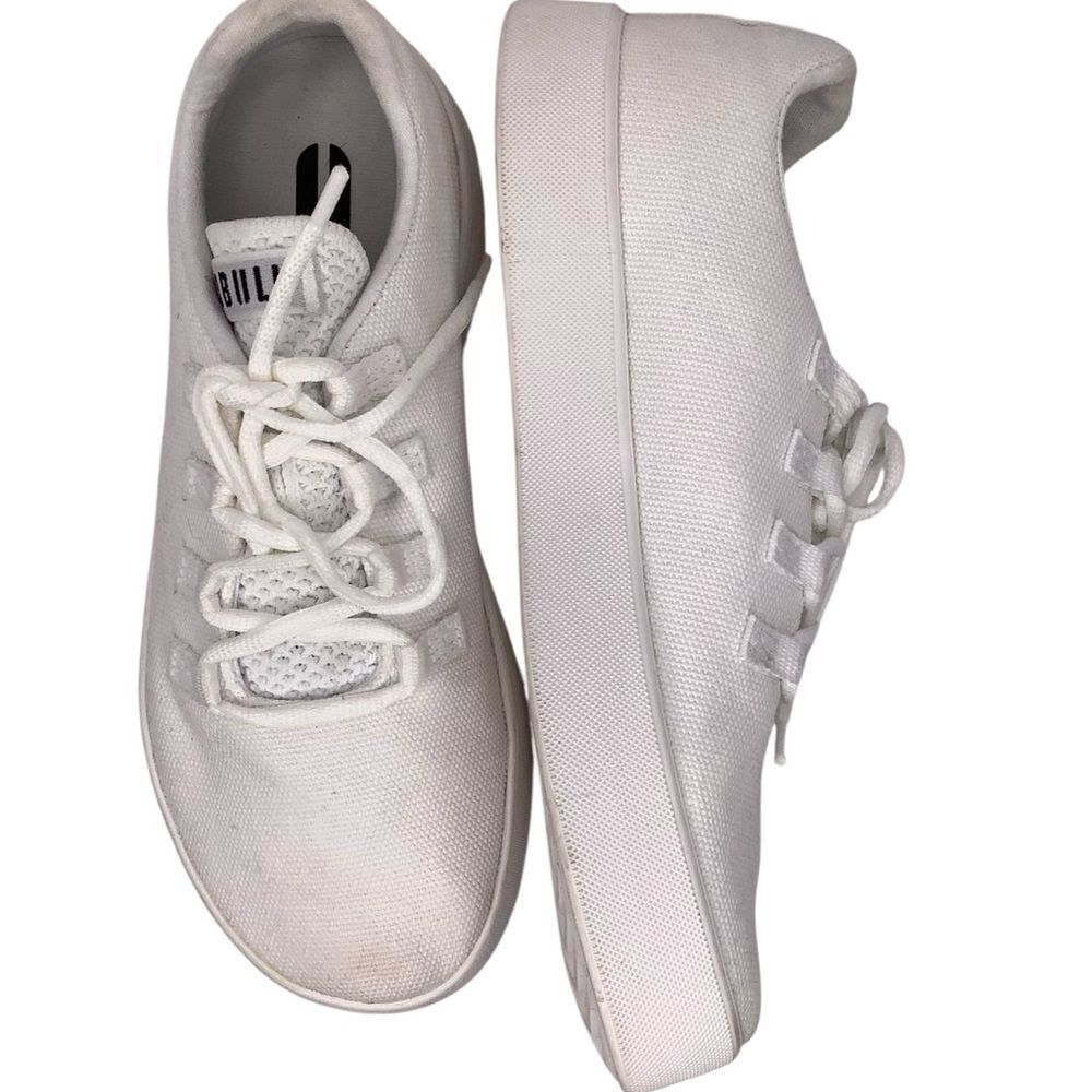 NOBULL RECS Canvas White Athletic Low Top Fashion Sneakers W8/M6.5 Athleisure